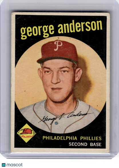 1959 Topps Baseball—George Anderson #338 —Very Good