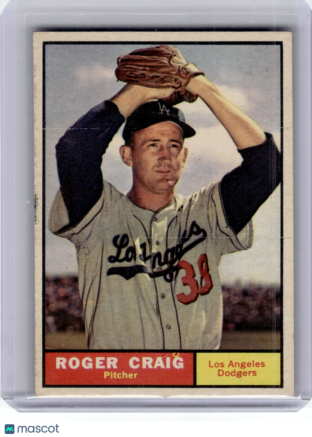 1961 Topps Baseball—Roger Craig #543 —Very Good