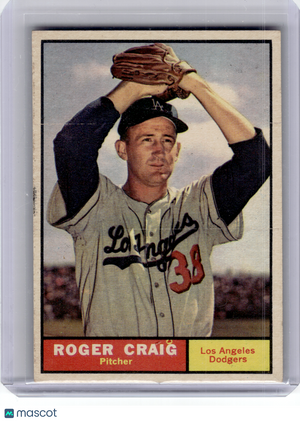 1961 Topps Baseball—Roger Craig #543 —Very Good