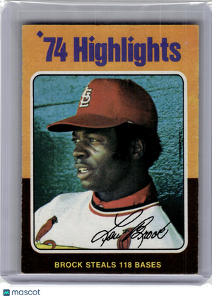 1975 Topps Baseball—Lou Brock #2 —Very Good