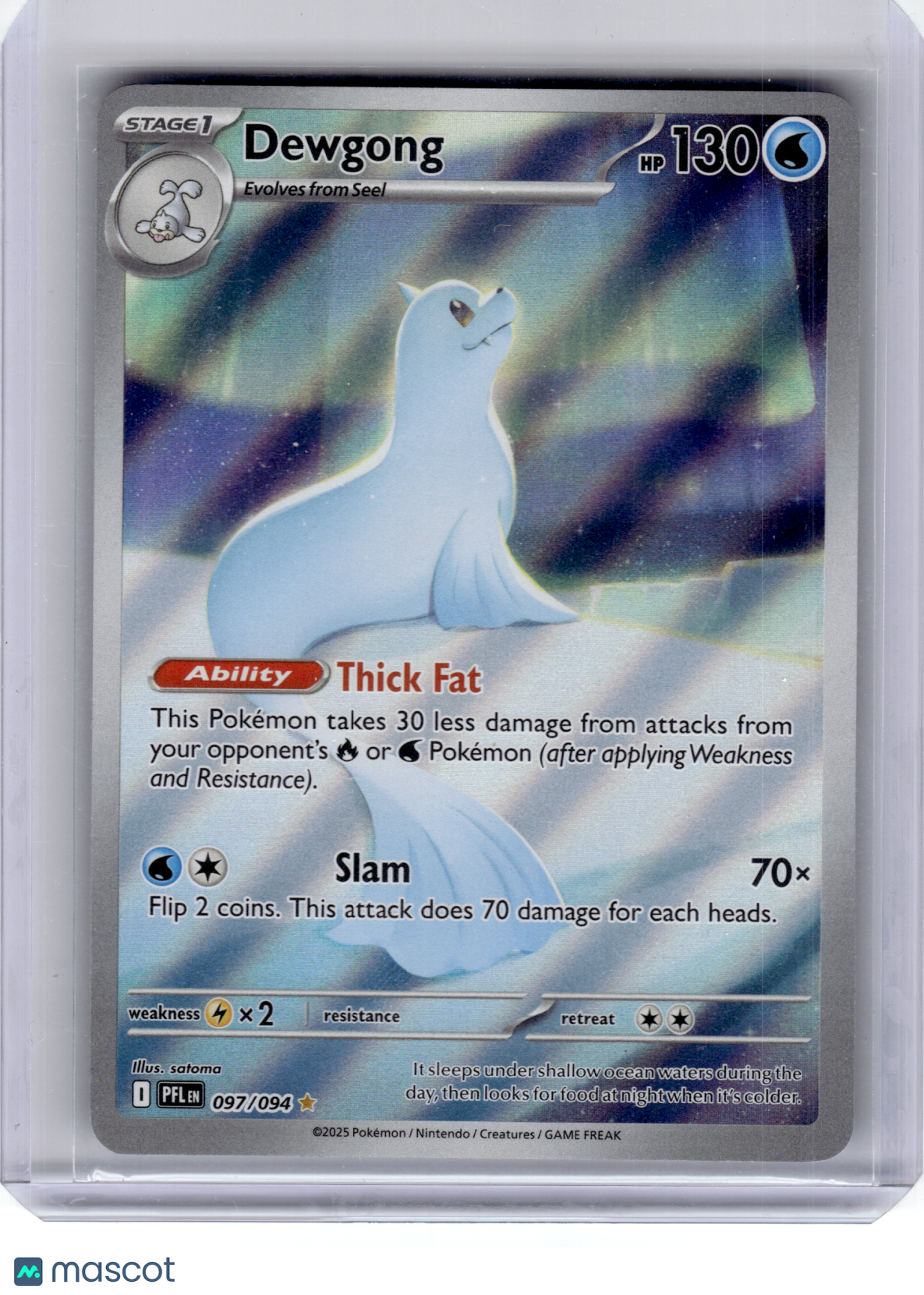 2025 Pokemon—Dewgong #97 Phantasmal Flames—Illustration Rare Holo