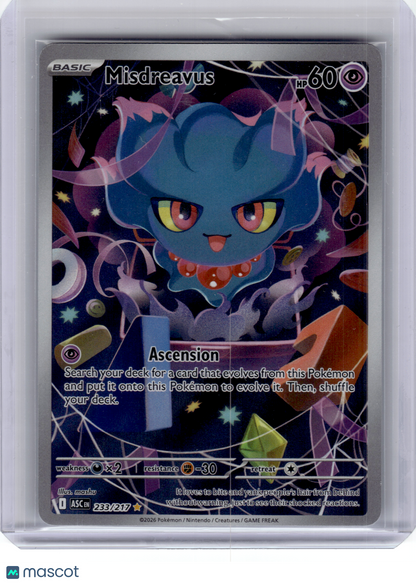 2026 Pokemon—Misdreavus #233 Ascended Heroes—Illustration Rare Holo