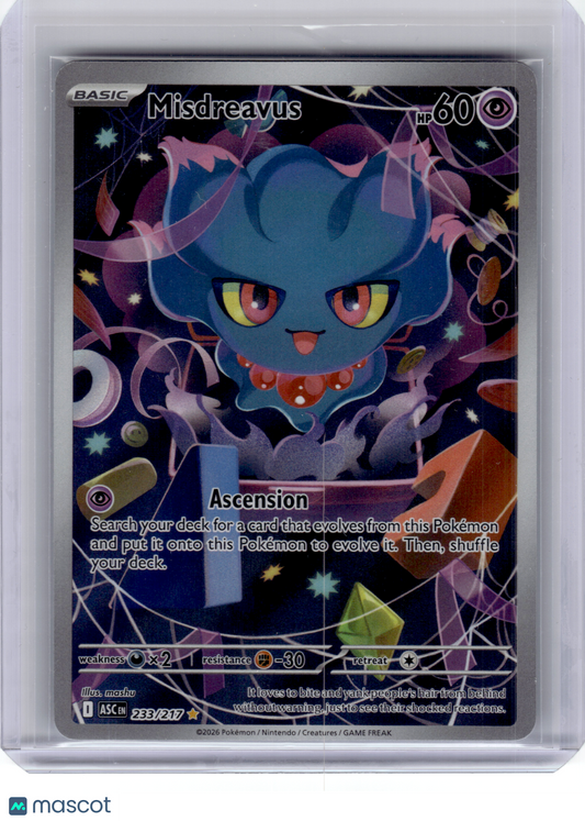 2026 Pokemon—Misdreavus #233 Ascended Heroes—Illustration Rare Holo