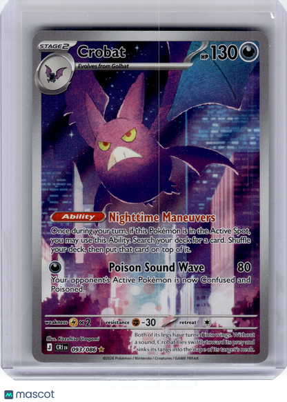 2026 Pokemon—Crobat #93 Ascended Heroes—Illustration Rare Holo