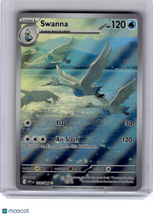 2025 Pokemon—Swanna #110 White Flare—Illustration Rare Holo
