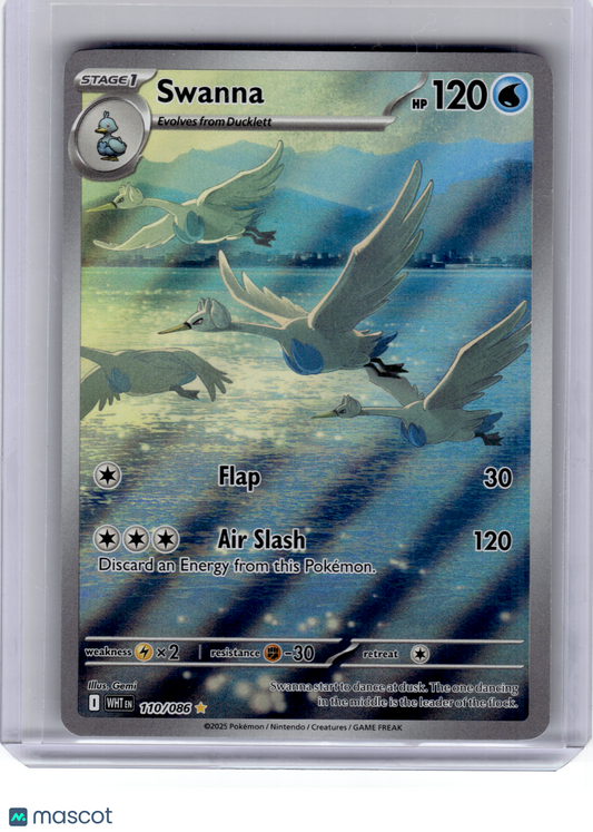 2025 Pokemon—Swanna #110 White Flare—Illustration Rare Holo