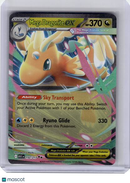 2026 Pokemon—Mega Dragonite EX #152 Ascended Heroes—Double Rare Holo