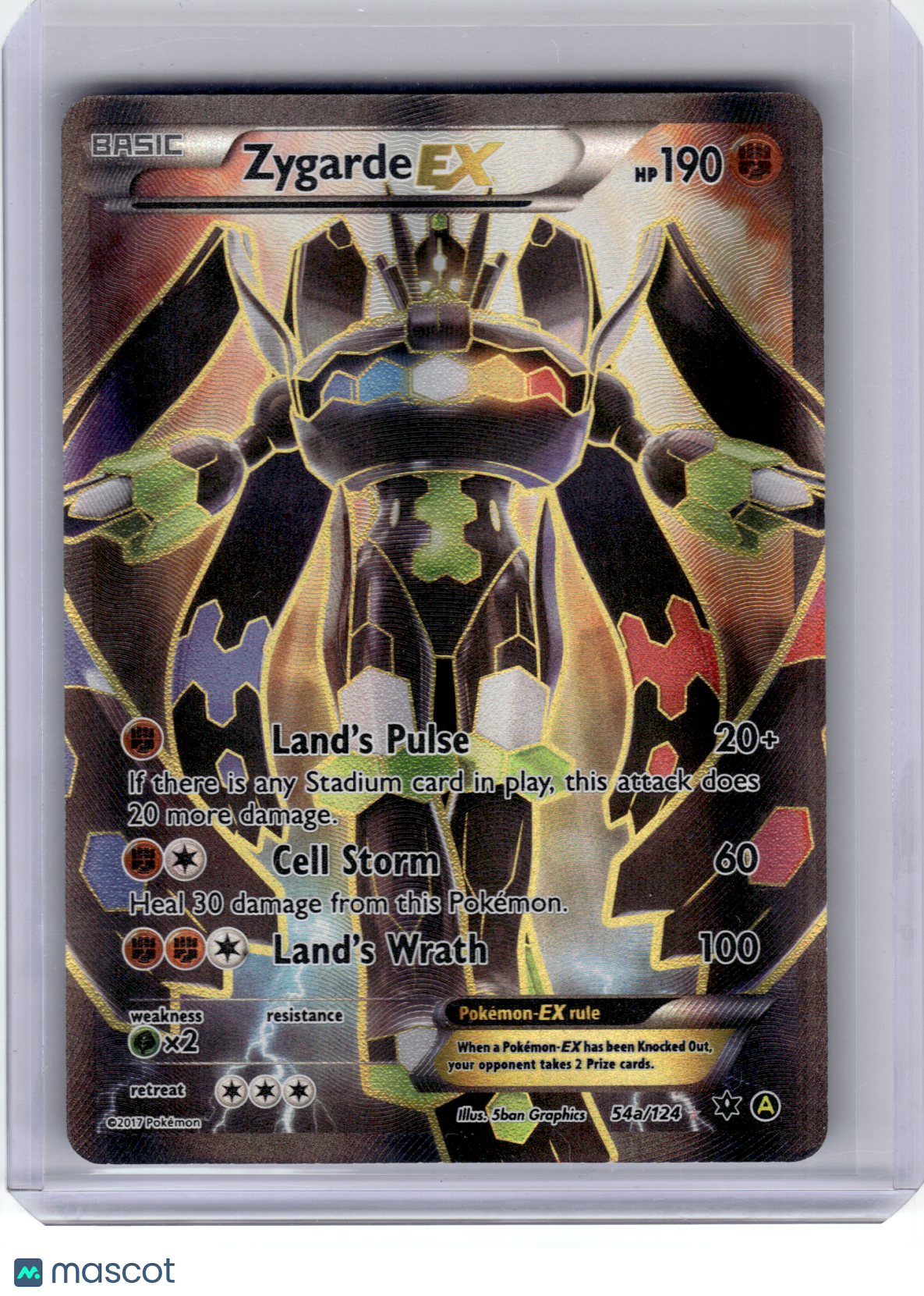 2017 Pokemon—Zygarde EX (Alt Art) #54a Fates Collide—Promo Holo [Lightly Played]