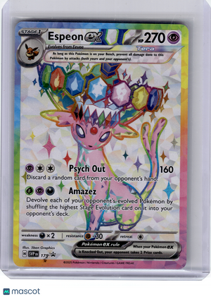 2025 Pokemon—Espeon EX #175 Scarlet & Violet—Black Star Promo Holo