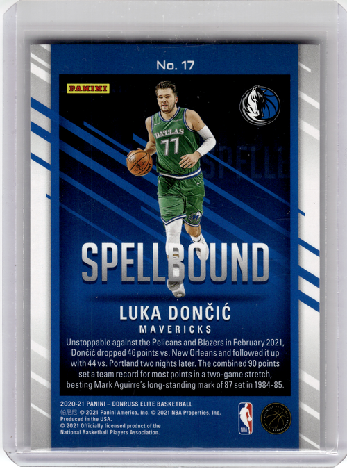 2021 Panini Donruss Elite Spellbound Basketball—Luka Dončić #17 —Very Good