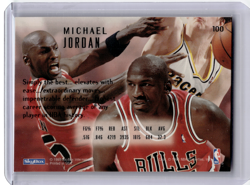 1995 SkyBox Emotion Basketball—Michael Jordan #100 —Very Good