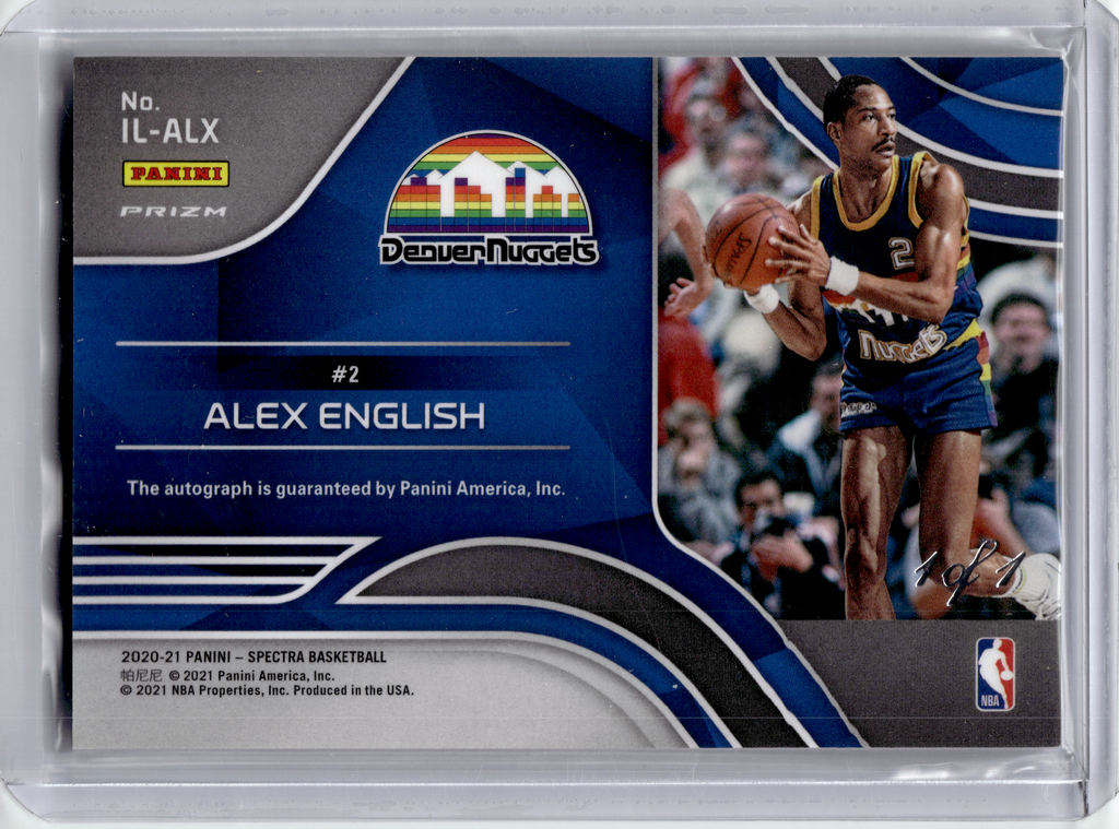 2021 Panini Spectra Illus. Legends Basketball—Alex English #IL-ALX Prizm