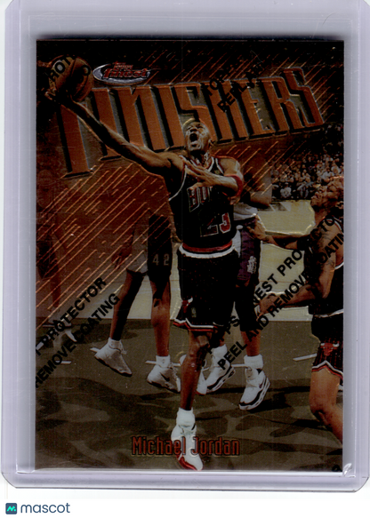 1997 Topps Finest Finishers Basketball—Michael Jordan #F1 Refractor —Very Good