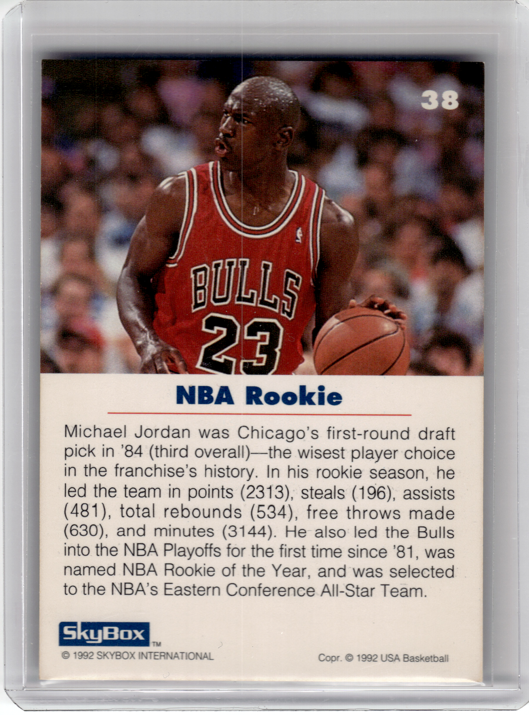 1992 SkyBox USA Basketball Basketball—Michael Jordan #38 —Very Good