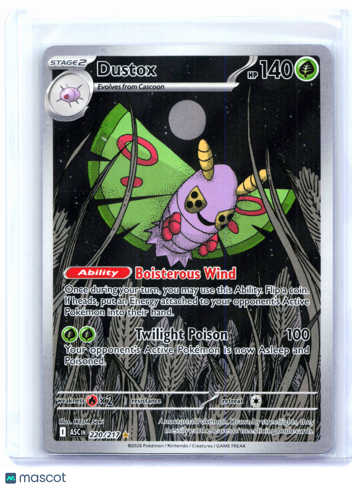 2026 Pokemon—Dustox #220/217 Ascended Heroes—Illustration Rare Holo