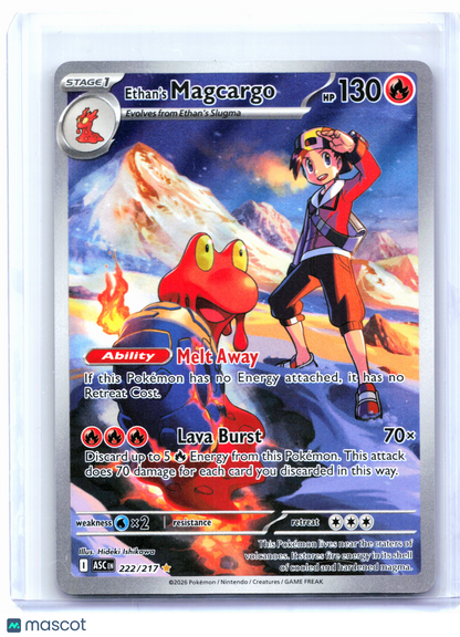 2026 Pokemon—Ethan's Magcargo #222/217 Ascended Heroes—Illustration Rare Holo