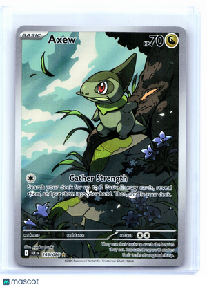 2025 Pokemon—Axew #145/086 Black Bolt—Illustration Rare Holo