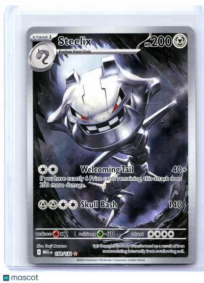 2025 Pokemon—Steelix #150/132 Mega Evolution Base Set—Illustration Rare Holo