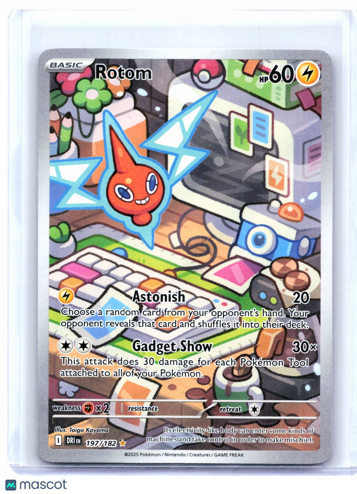 2025 Pokemon—Rotom #197/182 Destined Rivals—Illustration Rare Holo