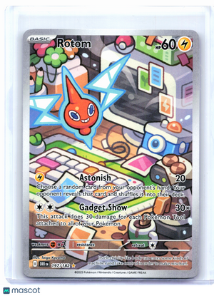 2025 Pokemon—Rotom #197/182 Destined Rivals—Illustration Rare Holo