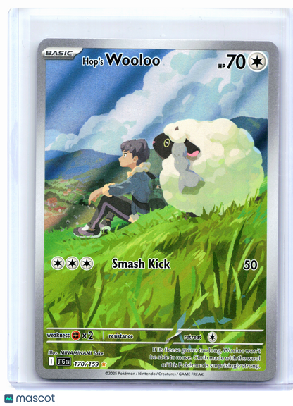 2025 Pokemon—Hop's Wooloo #170/159 Journey Together—Illustration Rare Holo