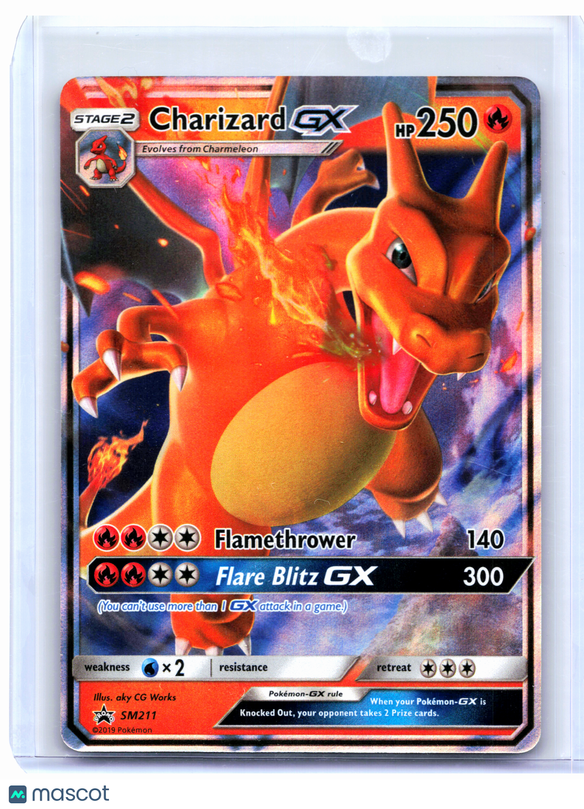 2019 Pokemon—Charizard GX #SM211 Sun & Moon Promos—Black Star Promo Holo