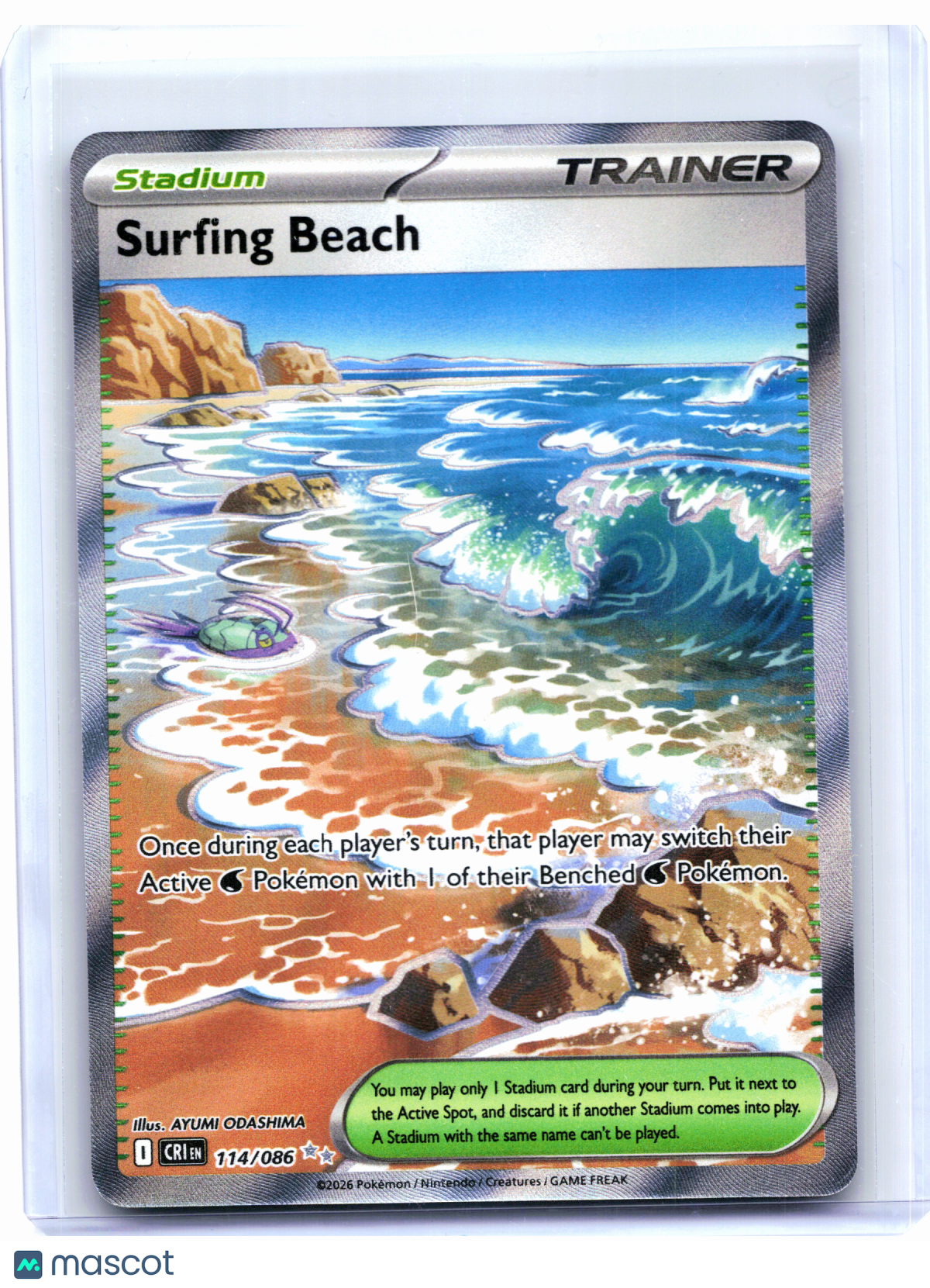 2026 Pokemon—Surfing Beach #114/086 Chaos Rising—Ultra Rare Holo