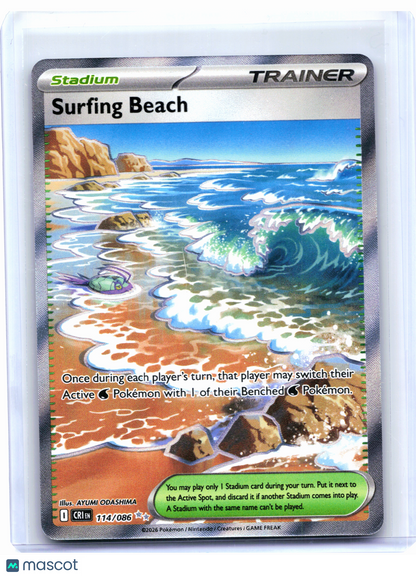 2026 Pokemon—Surfing Beach #114/086 Chaos Rising—Ultra Rare Holo