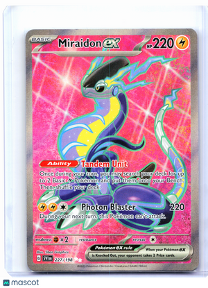 2023 Pokemon—Miraidon ex #227/198 Scarlet & Violet Base Set—Ultra Rare Holo