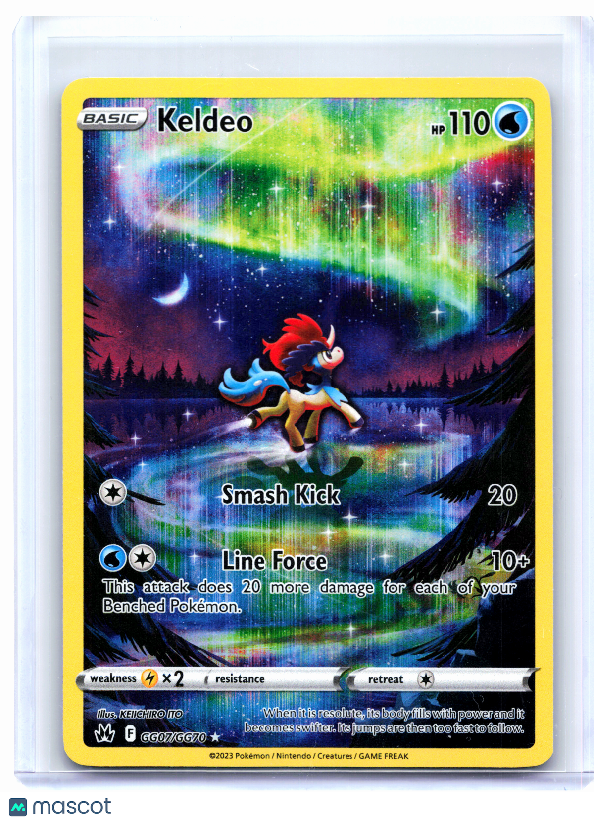2023 Pokemon—Keldeo #GG07/GG70 Crown Zenith: Galarian Gallery—Ultra Rare [LP]