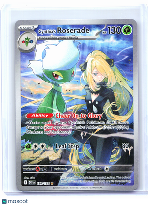 2025 Pokemon—Cynthia's Roserade #184/182 Destined Rivals—Illustration Rare [LP]