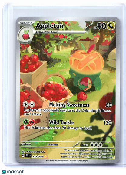 2024 Pokemon—Appletun #211/191 Surging Sparks—Illustration Rare Holo [LP]
