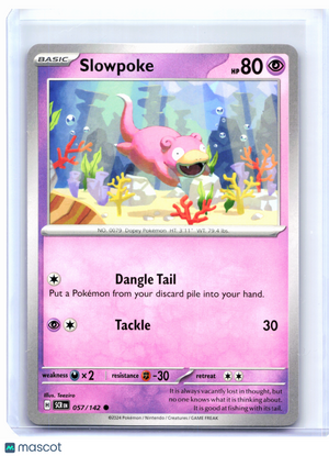 2024 Pokemon—Slowpoke #057/142 Stellar Crown—Common Nonholo [Lightly Played]