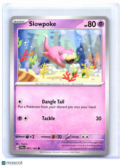 2024 Pokemon—Slowpoke #057/142 Stellar Crown—Common Nonholo [Lightly Played]