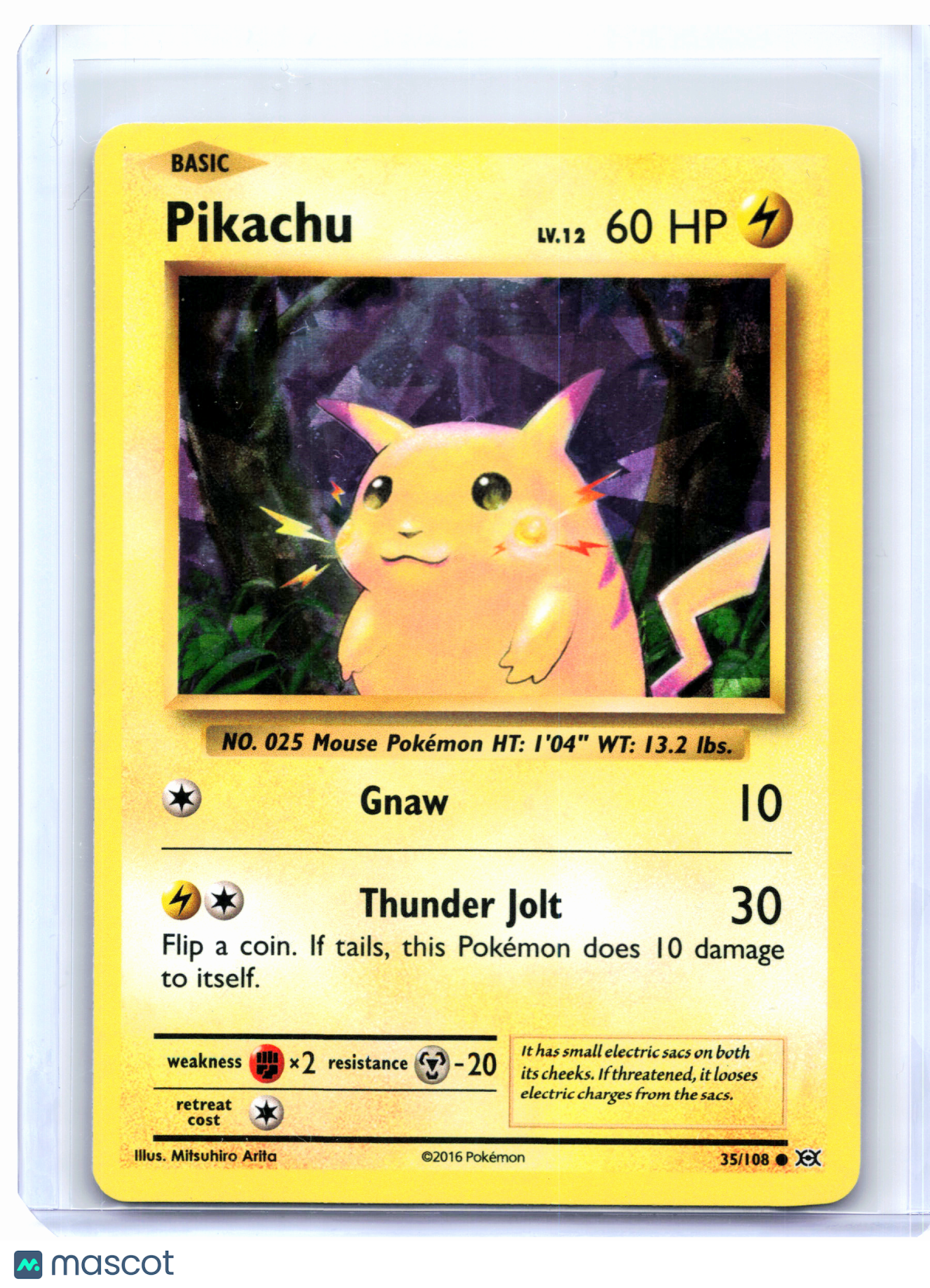 2016 Pokemon—Pikachu #35/108 Deck Exclusives—Cracked Ice Holo [MP]