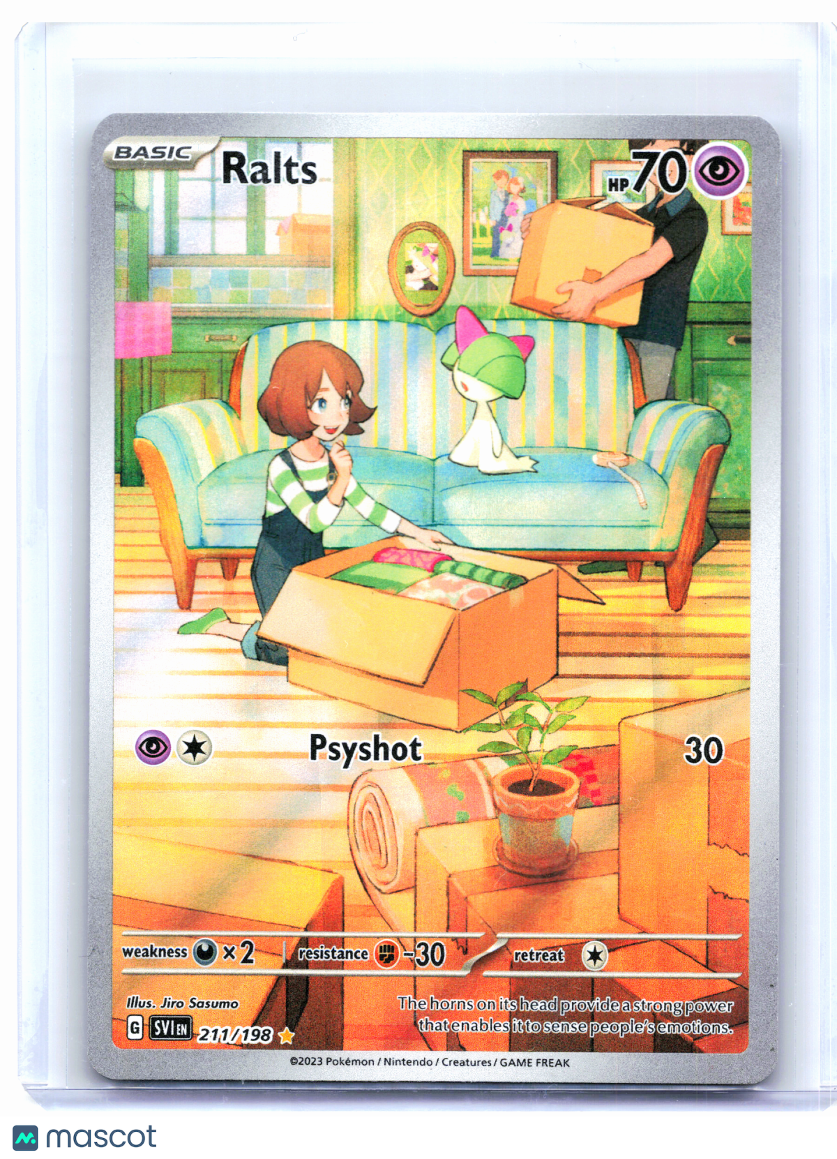 2023 Pokemon—Ralts #211/198 Scarlet & Violet Base Set—Illustration Rare [MP]