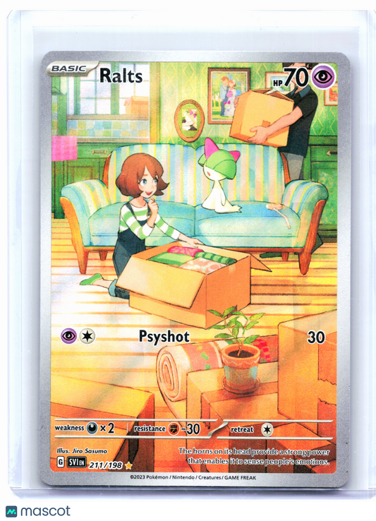 2023 Pokemon—Ralts #211/198 Scarlet & Violet Base Set—Illustration Rare [MP]