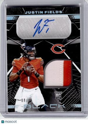2021 Panini Black Football Football—Justin Fields #RSM-JF 08/35 Patch RC