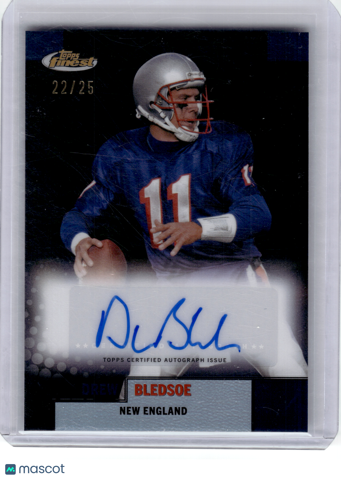 2024 Topps Finest Football—Drew Bledsoe #FBA-DB 22/25—Very Good
