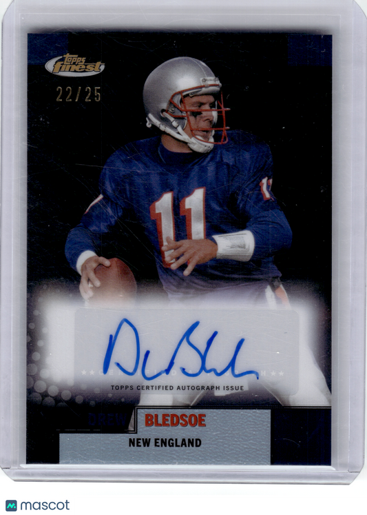 2024 Topps Finest Football—Drew Bledsoe #FBA-DB 22/25—Very Good