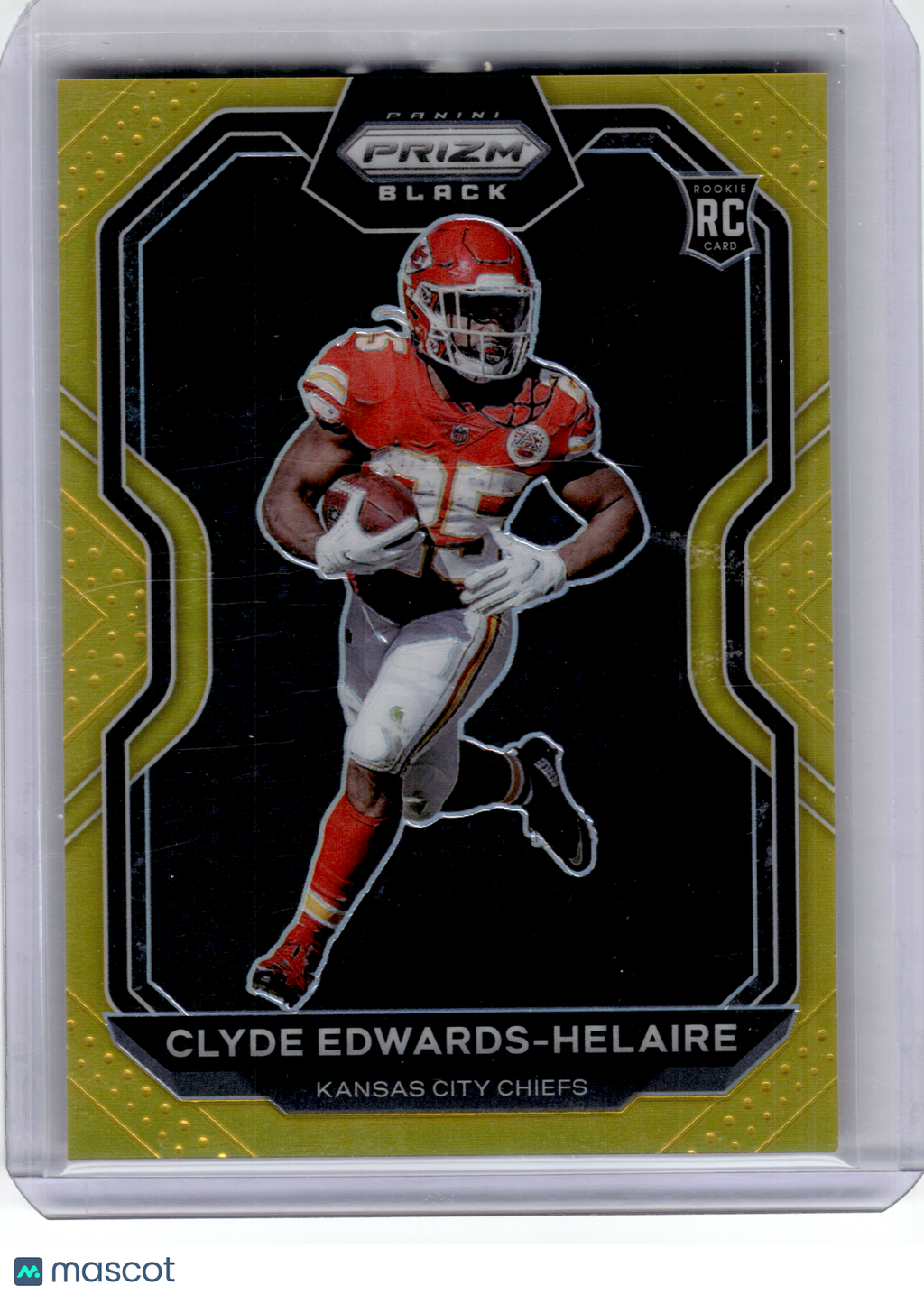 2021 Panini Chronicles Prizm Black F.Ball—C. Edwards-Helaire #PB-5 Gold RC 02/10