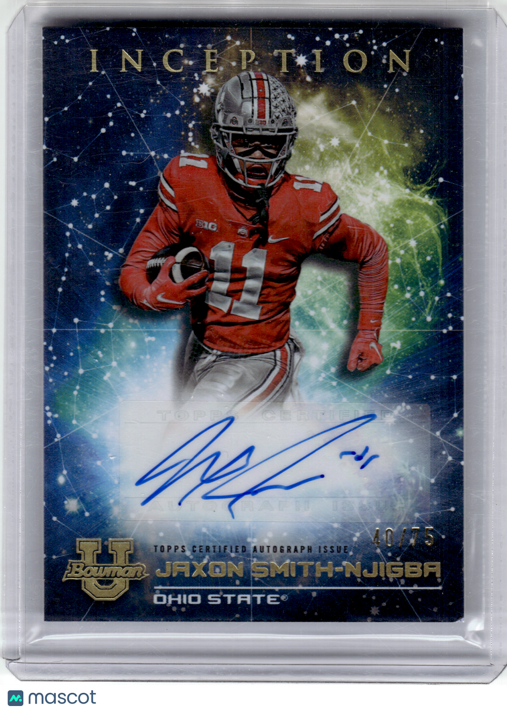 2023 Topps University Inception Football—Jaxon Smith-Njigba #PMP-JS 40/75