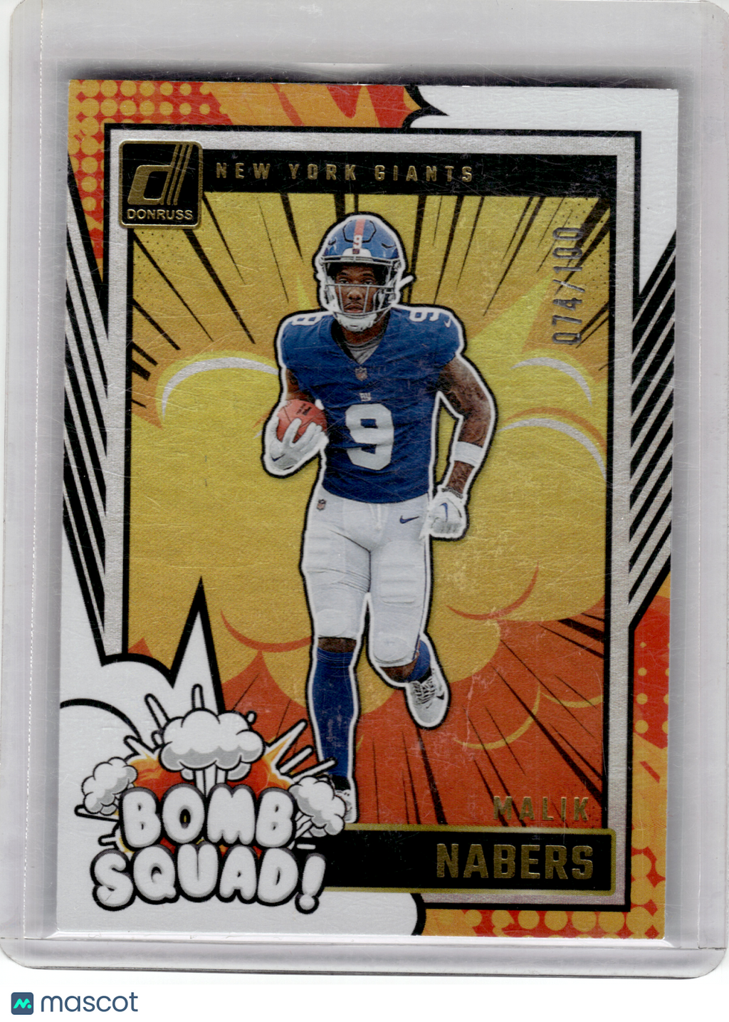 2024 Panini Donruss Bomb Squad Football—Malik Nabers #25 074/190—Very Good