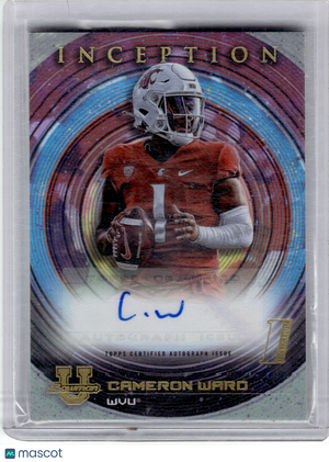 2023 Topps University Inception Football—Cameron Ward #BIA-CWD —Very Good