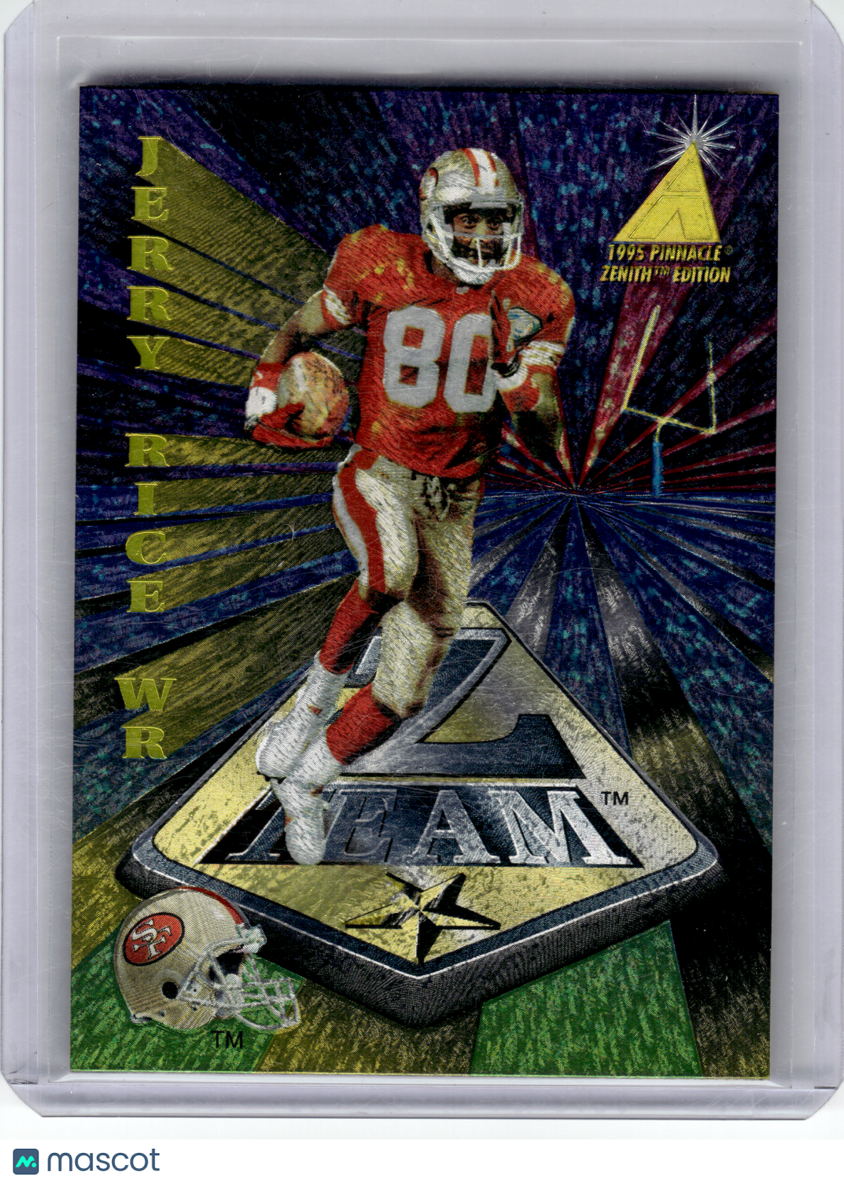 1995 Pinnacle Zenith Z-Team Football—Jerry Rice #ZT1 —Very Good