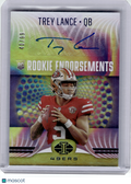 2021 Panini Illusions Rookie Endorsements Football—Trey Lance #RE-3 40/99 RC