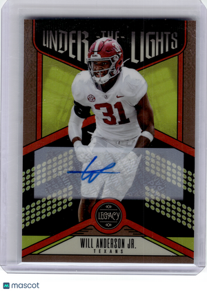2023 Panini Legacy Football Under the Lights—Will Anderson Jr. #UL-WAJ 030/100