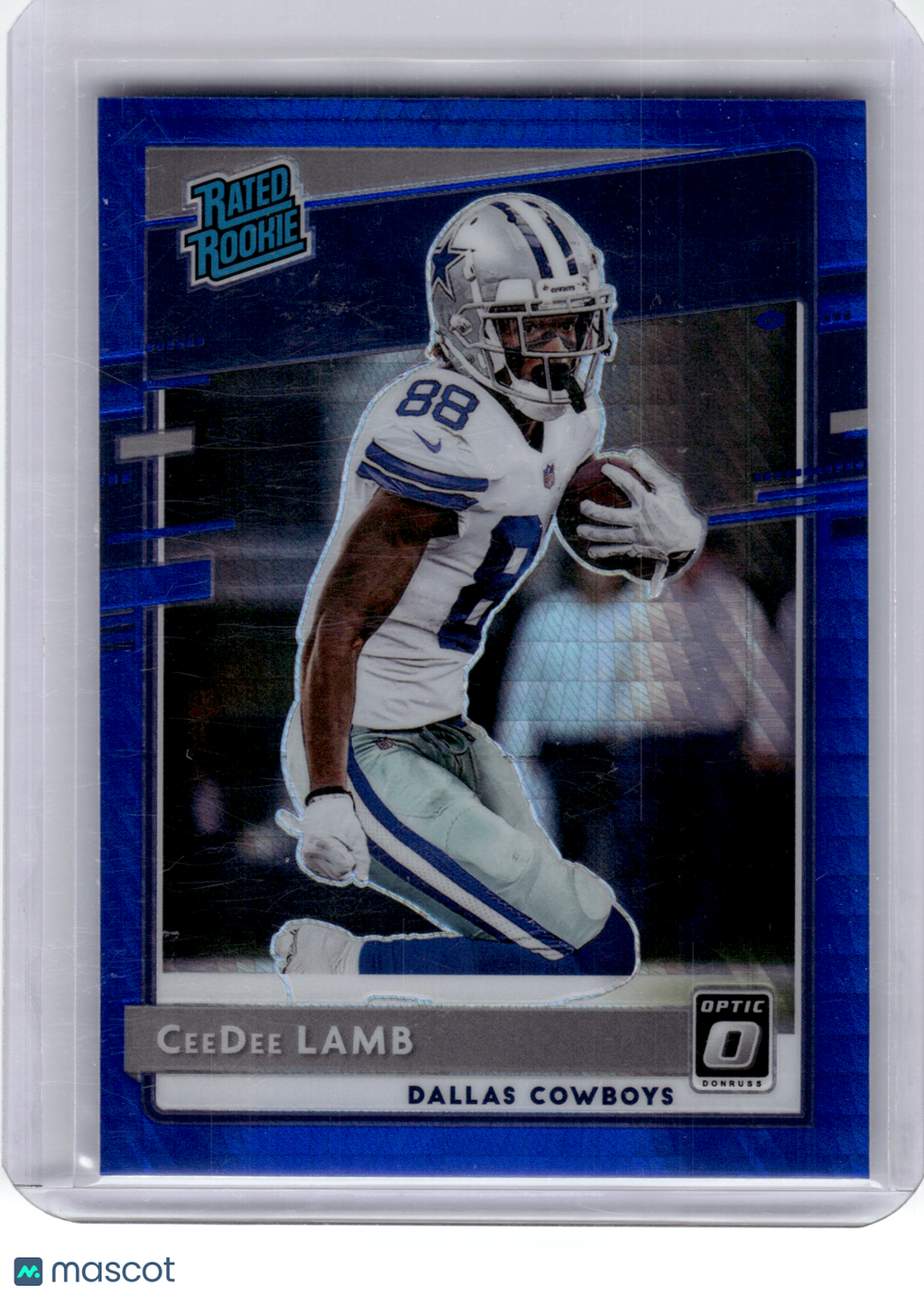 2020 Panini Donruss Optic Prizm Football—CeeDee Lamb #156 Blue Velocity