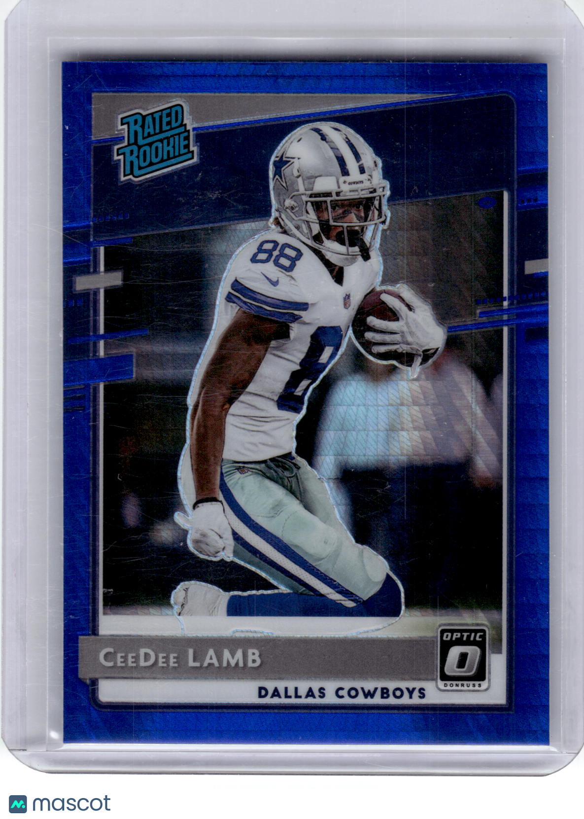 2020 Panini Donruss Optic Prizm Football—CeeDee Lamb #156 Blue Velocity