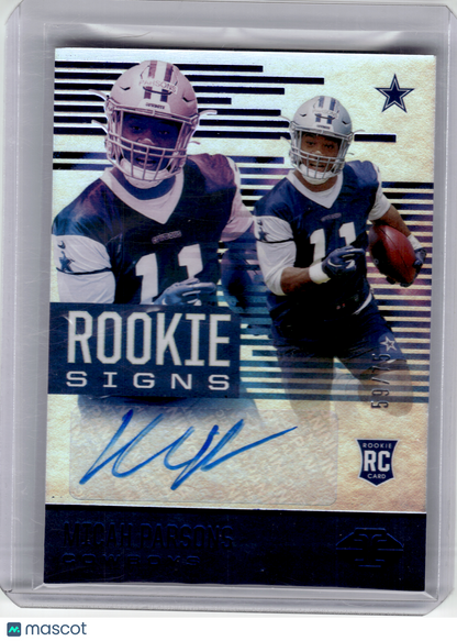 2021 Panini Illusions Rookie Signs Football—Micah Parsons #RS-MP RC 59/75